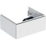 Mueble bajo Geberit ONE para lavabo, con un cajón: Ancho de lavabo=60cm, Blanco / Cubierto mate